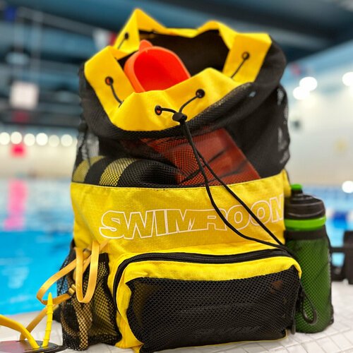 Сетчатый мешок - рюкзак для спорта и пляжного отдыха SwimRoom 'Mesh Backpack 2.0', желтый