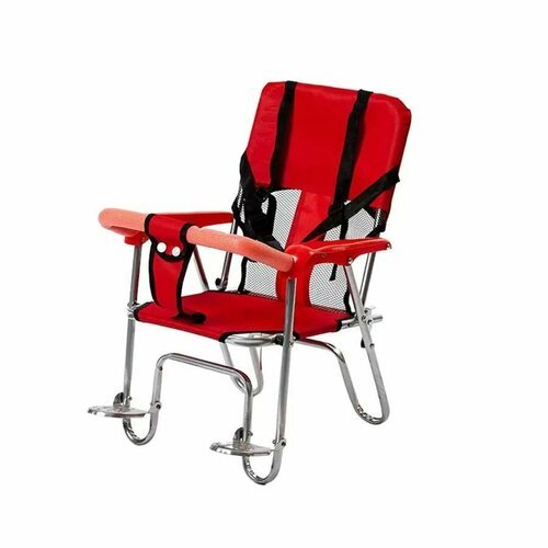 Сиденье для велосипеда STELS JL-189 , до 15 кг, на багажник, для 26-28', красное, арт. 280014
