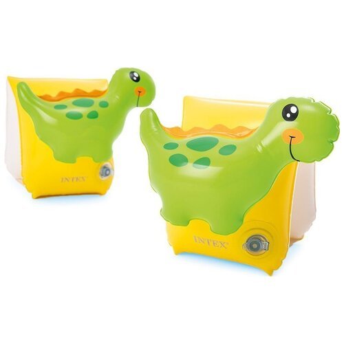 Нарукавники для плавания Intex Динозавр 56664, желтый/зеленый