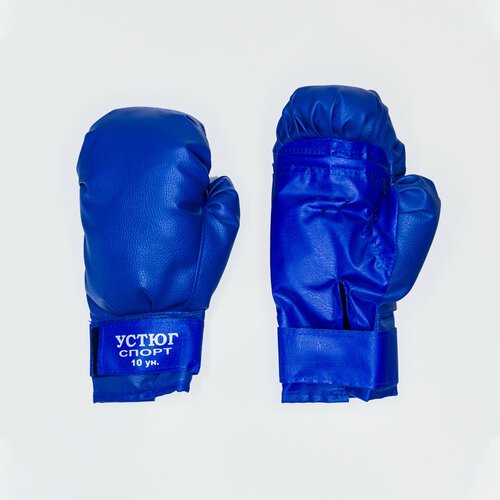 Боксерские перчатки Устюг Спорт 10 унций, синий