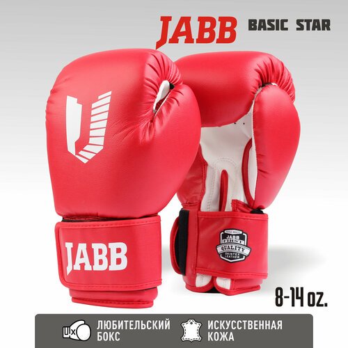 Перчатки бокс.(иск. кожа) Jabb JE-4068/Basic Star красный 10ун.