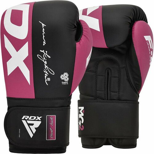 Боксерские перчатки RDX F4 8oz розовый/черный