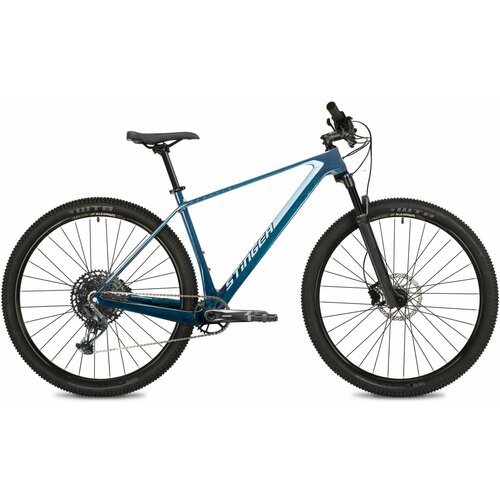 Велосипед STINGER 29' GENESIS EVO синий, карбон, размер LG