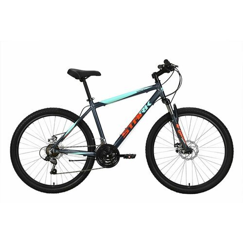 Велосипед Stark Outpost 26.1 D (2023) 20' серый металлик/мятный/красный