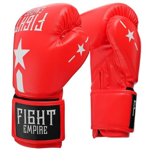 FIGHT EMPIRE Перчатки боксёрские детские FIGHT EMPIRE, красные, размер 10 oz