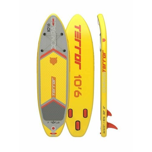 TERROR SUP Доска (сапборд) 10'6*33'*6' COMPASS yellow 2023
