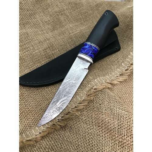 Нож туристический 'Мангуст', сталь Х12МФ, ручное травление длина клинка 14,5