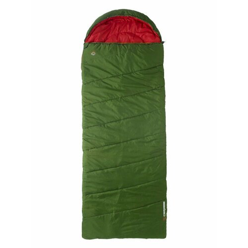 Спальный мешок туристический с двухслойным утеплителем -10C CARIBEE Blaze Jumbo, зеленый