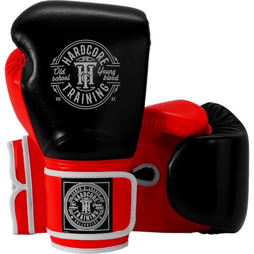 Боксерские перчатки Hardcore Training HardLea Black/Red. 8oz