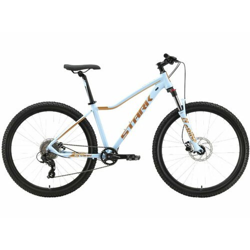 Женский велосипед Stark Viva 27.3 HD, год 2023, цвет Голубой-Оранжевый, ростовка 18
