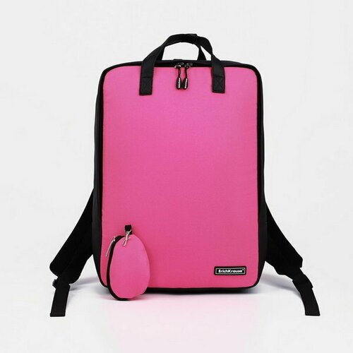 Рюкзак - сумка, кошелёк Erich Krause из текстиля, искусственной кожи, цвет розовый