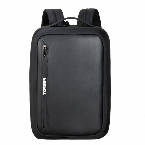 Деловой рюкзак TORBER VOYAGE TB9216R7 с отделением для ноутбука 15,6', черный, нейлон/микрофибра, 30x12x42 см, 14 л