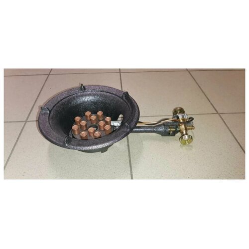 Газовая горелка 12 кВт для казана и wok №16, 12 сопел, с пьезоподжигом