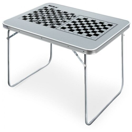 Стол складной 'Ника' (влагост. пластик 70*50*60 см ) шахматы ССТ-5И металик