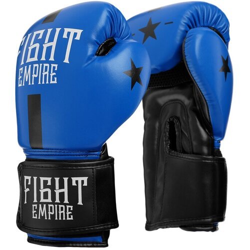 Перчатки боксёрские детские FIGHT EMPIRE, синие, размер 8 oz