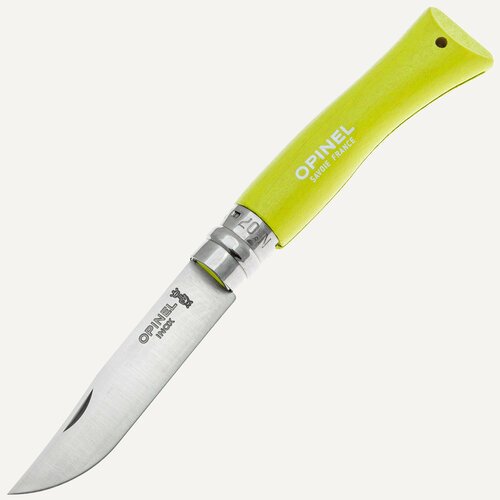 Opinel Нож складной Opinel Trekking №7 VRI INOX 8см желто-зеленый Граб / нерж. сталь