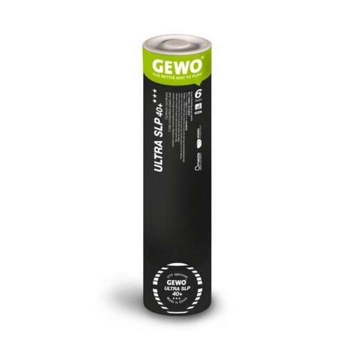 Gewo Мячи для н/т GEWO 3*** ULTRA SPL 40+ бел. 6 шт. в цилиндре