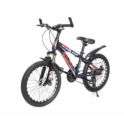 Детский велосипед New Bike, колеса 20' рама 13, на рост 115-145 см, 8-11 лет. Синий