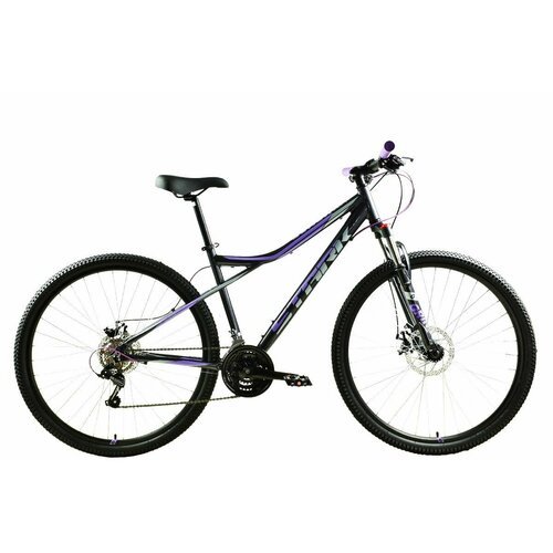 Велосипед Stark Slash 29.1 D (2024) 16' черный металлик/сиреневый, серый