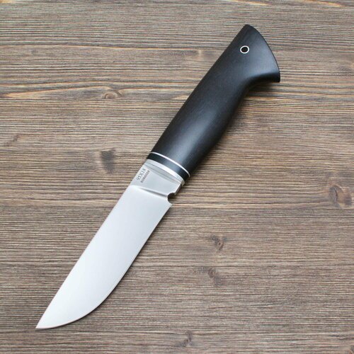 Нож туристический Сталкер 95Х18 (кованая сталь) Полированный Дюраль Черный граб Ножи Lemax (Лемакс)
