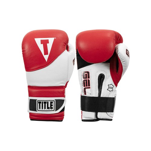 Боксерские перчатки TITLE Boxing Gel Suspense Red/White (14 унций)