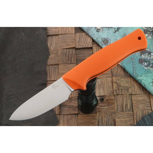 Нож-скиннер Owl Knife Ulula S, сталь Bohler N690, рукоять оранжевая G-10