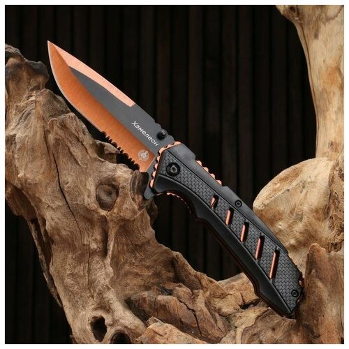 Нож складной 'Хамелеон' сталь -420, рукоять - пластик, оранжевый, 21 см
