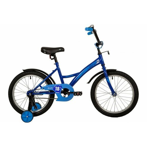 Велосипед детский NOVATRACK 18'183STRIKE. BL22 синий, тормоз нож, крылья корот, защита А-тип