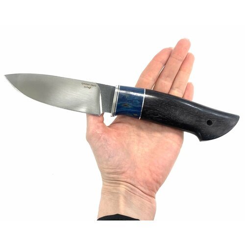 Нож Бизон, Х12МФ, стабилизированная карельская береза, граб