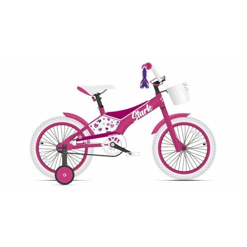 Велосипед STARK Tanuki 16 Girl (2021), городской (детский), колеса 16', белый/розовый, 10.5кг [hd000