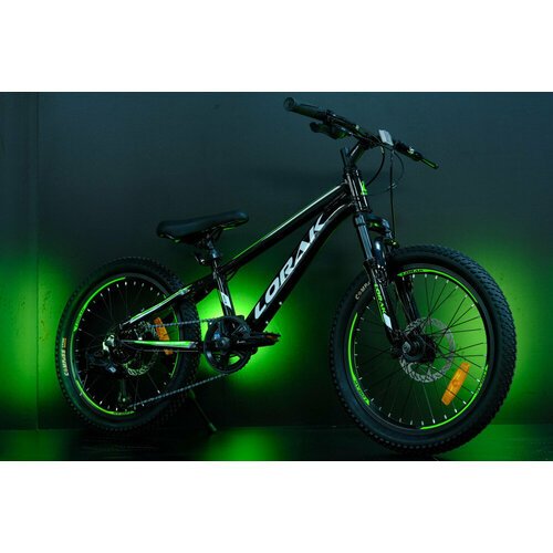 Велосипед детский LORAK Safe 20 Чёрный/Зелёный