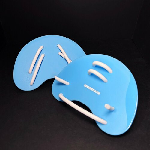 Пальчиковые лопатки для плавания SwimRoom 'Finger Paddles', цвет голубой с белым