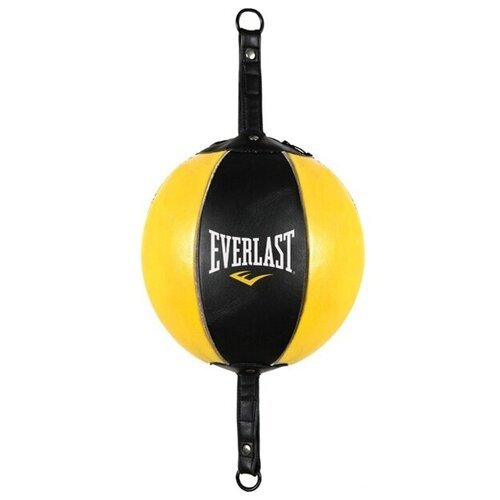 Груша Everlast на растяжках черно-желтая (Кожа, Everlast, 180, 180, 100, Черно-желтый)