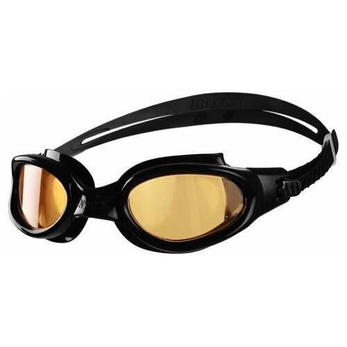Очки для плавания Intex, Pro Master, 55692, черный, оранжевый, от 14 лет