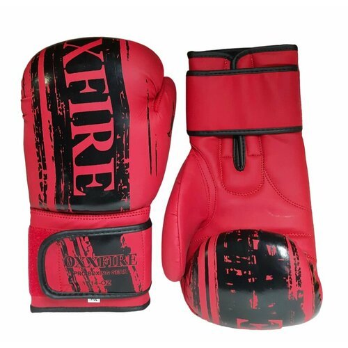 Спортивные боксерские перчатки 'OXXFIRE Muay Thai PRO, PVC' - 14oz / кожзам / красные