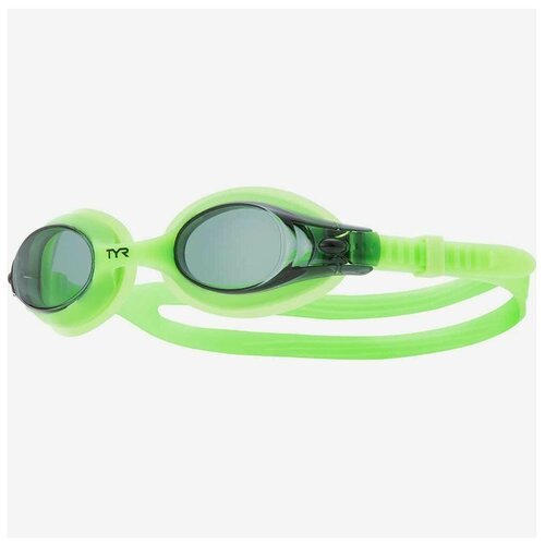 Очки для плавания детские 'TYR Swimple', арт.LGSW-085, дымчатые линзы, зеленая опр.