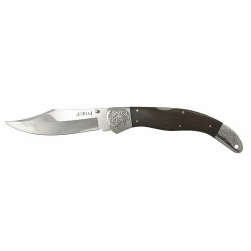 Складной нож Pirat S170 'Довод', чехол в комплекте, деревянная рукоять, длина клинка 14,9 см.