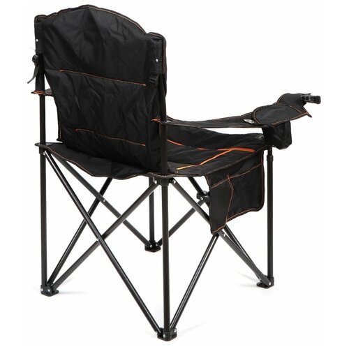 Кресло складное 62х62х90 см, черное, с подстаканником, 120 кг, Green Days, YTBC146