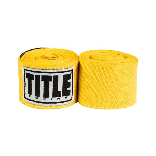 Боксерские бинты TITLE Boxing Mexican Style 180' Yellow (One Size)