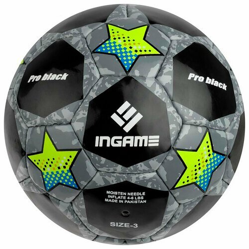 Футбольный мяч INGAME PRO BLACK, №3 2020, 3 размер