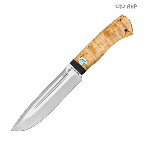 Нож туристический селигер АиР, длина лезвия 14 см, сталь 95Х18, рукоять Карельская Береза
