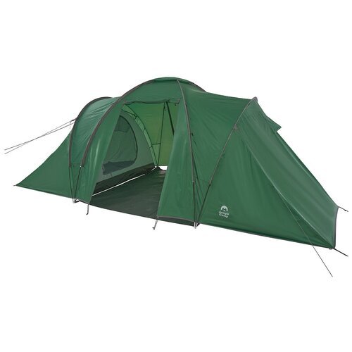 Палатка четырёхместная JUNGLE CAMP Toledo Twin 4, цвет: зеленый