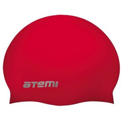 Шапочка для плавания Atemi, силикон (б/м), красная, Rc304