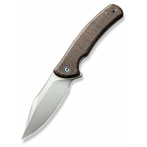 Нож Civivi Sinisys Flipper Knife Micarta With Steel Lock Side Handle (3.7' 14C28