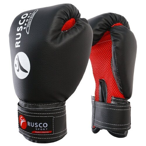 Перчатки боксёрские RUSCO SPORT, 8 унции, цвет чёрный