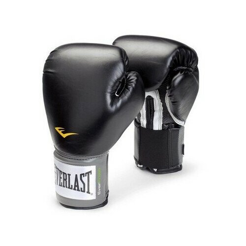 Боксерские перчатки Everlast тренировочные Pu Pro Style Anti-Mb черные (10 унций, Синтетическая кожа, Everlast, 10 унций, 310, 150, 120, Черный) 10 унций