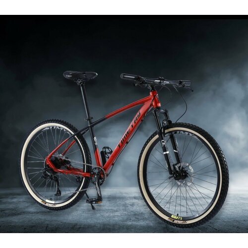 Велосипед горный BREND TIMETRY ORIGINAL TT061, 29 колеса, алюминиевая рама, кассета, 10 скоростей, красно-черный