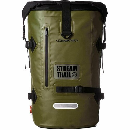 Герморюкзак Stream Trail Dry Tank D2 40л OD влагозащищенный туристический рюкзак непромокаемый, зеленый, гермомешок ПВХ