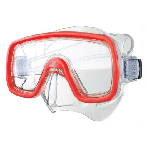 Маска для плавания Salvas Domino Md Mask, арт.CA140C1TRSTH, безопасное стекло,Silflex, р. Medium, красн