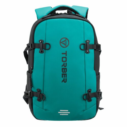 Рюкзак спортивный TORBER Xtreme TS1101GR с отделением для ноутбука 18', зелёный/чёрный, полиэстер 900D, 31х12х46 см, 17 л